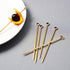 Viski Gold Cocktail Picks, Set of 6 Stainless Steel Drink Picks, Barware Accessories, 4.25€³