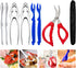 Crab and Lobster Tools - Crab Leg Crackers and Picks Set, Picks Knife for Crab, Shellfish Scissors Nut Cracker, Stainless Steel Seafood Utensils Crackers & Forks Cracker