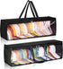 MISSLO 2 Packs Hat Organizer for Baseball Caps for Closet Cap Storage Organizer with Durable Handles Large Hat Holder for Travel, Black