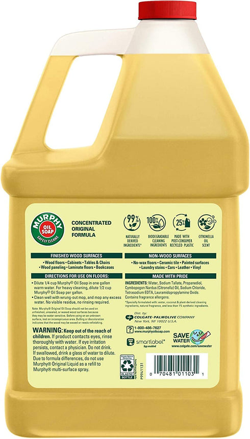 Murphy, CPC01103, 128oz Oil Soap Wood Clnr, 1 Each, Gold