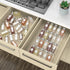 Grarry Acrylic Spice Rack Tray Insert 4 Tier Clear Spice Drawer Organizer for Kitchen Cabinets, 4 Slanted Tiers for Garlic, Salt, Pepper Spice Jars, Seasonings, Vitamins, Supplements, 1 Pack Clear
