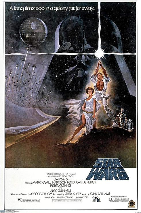 Trends International 24X36 Star Wars: A New Hope - Original One Sheet Wall Poster, 24" x 36", Unframed Version