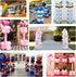 AXHJ Balloon Column Kit 2 Set , 63 inch Height Balloon Stand with Base,Pole, Balloon Rings,Glue Dot,Tying Tool,Flower Clip,Balloon Pump,Balloon Stand Kit for Birthday Wedding Party Decorations