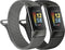 Tobfit Metal Band Compatible with Fitbit Charge 5 Bands for Women Men, Magnetic Clasp Stainless Steel Mesh Loop Strap (Black & Space Gray)