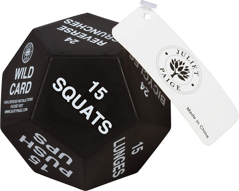 Exercise Dice for Home Fitness, Gym Workouts, WOD, Bodyweight HIIT, and Sports Training - 3 Inches in Diameter