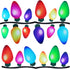 40 Pieces Christmas Car Magnets Lights Stickers Reflective Bulb Lights Magnets Christmas Car Refrigerator Decorations for Cars or Any Metal Surface (2.8 x 1.4 Inches and 5 x 2.7 Inches)