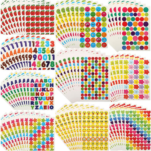 Small Stickers for Kids Toddlers – 5800 Pcs MoCeYa Assorted Stickers for Toddlers, 100 Bulk Sticker Sheets Reward School Stickers for Students, Back to School Supplies