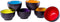 Klikel 6 Pack of Soup Bowls - Dishwasher And Microwave Safe Ceramic Bowl Set - Black With Color Inside - Large 18oz - 5 1/2 Inch Round