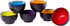 Klikel 6 Pack of Soup Bowls - Dishwasher And Microwave Safe Ceramic Bowl Set - Black With Color Inside - Large 18oz - 5 1/2 Inch Round