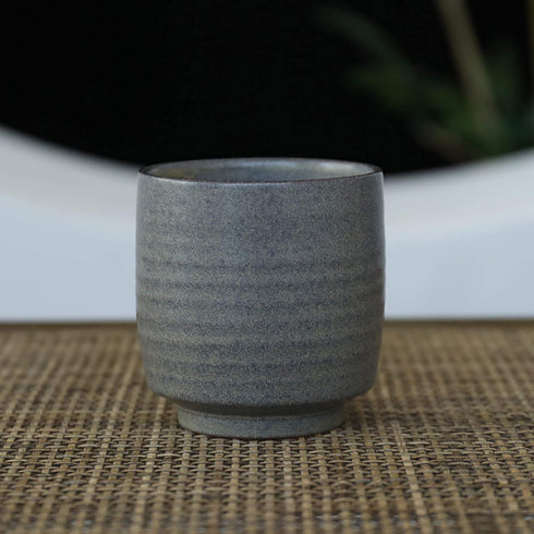 TEANAGOO Pottery Chinese Tea Cup Tea Cup, 5.8 Oz, Junware, TC03 Grey, 4 Pcs/box, Occupied Japan Tea Cups Porcelian Asian Tea Cups No Handles Japanese Tea K Cups