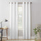 No. 918 Montego Casual Textured Grommet Curtain Panel, 48" x 84", White