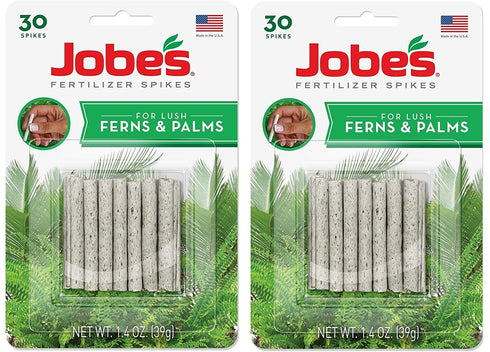 Jobe's Fern & Palm Indoor Fertilizer Food Spikes - 2 Packs of 30-Pack 5101