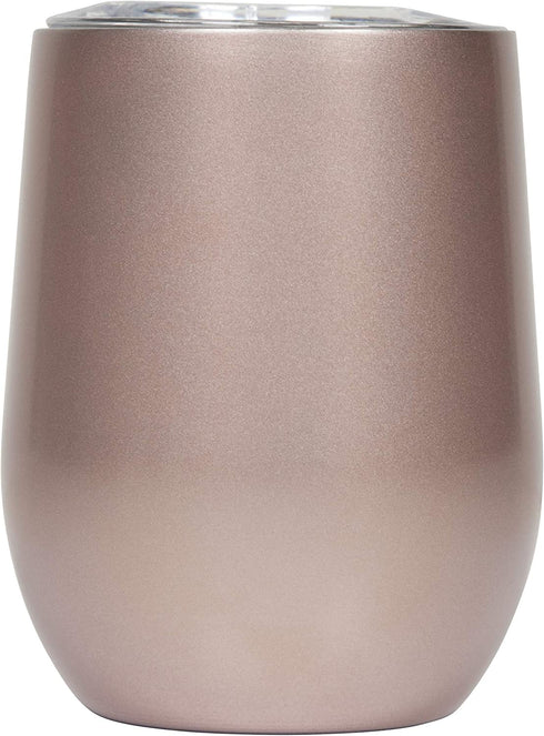 350mL, Double Wall Vacuum Insulated, Wine Tumbler, Stainless Steel, Splash Proof Lid
