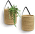 Goodpick 2pack Jute Hanging Basket - 7.87" x 7" Small Woven Fern Hanging Rope Basket Flower Plants Wall Basket Decor Set Boho