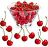 Fake Cherries Artificial Cherry Decorations Simulation Cherries Fruit Cherries Fruit Cherry Fake Fruit Model for Party Decor Home Kitchen Cabinet Photography Prop Cognitive Toy (50 Pieces)