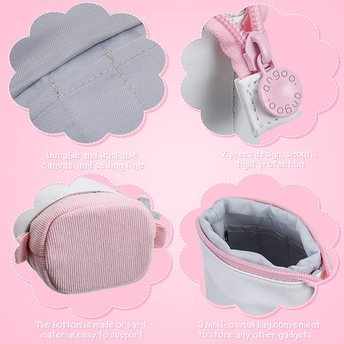 3 Pieces Telescopic Pencil Case Transformer Standing Stationery Pencil Holder Canvas Dual-Use Pop-up Stand Pencil Bags with Zipper for School Office College (Pink, Blue, Purplee)