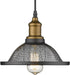 YEEHOME Industrial Pendant Light,1-Light Hanging Light Fixture, Black Metal Wire Cage Pendant for Kitchen Island, Office, Restaurants, Hotel