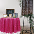 AMZLOKAE Sequin Tablecloth Round 72 Inch Hot Pink Glitter Table Cloths for Parties Dessert Tablecloth Round Sparkle Dining Table Cover Wedding Tablecloth