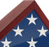 Americanflat Flag Case for Veterans - Fits a folded 3' x 5' American Military Flag - Triangle Display with Polished Plexiglass (Mahogany)