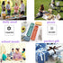 4 Sets Wheat Straw Cutlery, Portable Cutlery Set, Reusable Travel Flatware Set, for Lunch Boxes Workplace Camping School Picnic or Daily Use (Green, yellow, orange, blue)