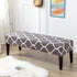 Dining Room Bench Covers Stretch Spandex Upholstered Bench Slipcover Thicker Printed Non Slip with Security Straps Rectangular Bench Protector for Bedroom Living Room,Dark Gray