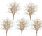 Firlar 5 PCS Gold Sparkle Curly Ting Branch, 21in Glitter Ting Vase Filler Wedding Bouquet Artificial Floral Flower Stub Stem for DIY Bride Bouquet, Wedding Party Table Centerpiece Decor