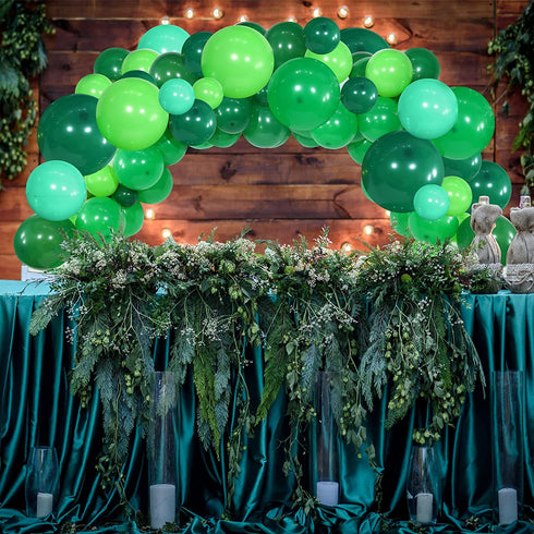 168 Pack 18/10/5 Inches Wedding Latex Balloons Different Size Garland Arch Kit Balloons for Wedding Birthday Party Decorations (Gradient Green)
