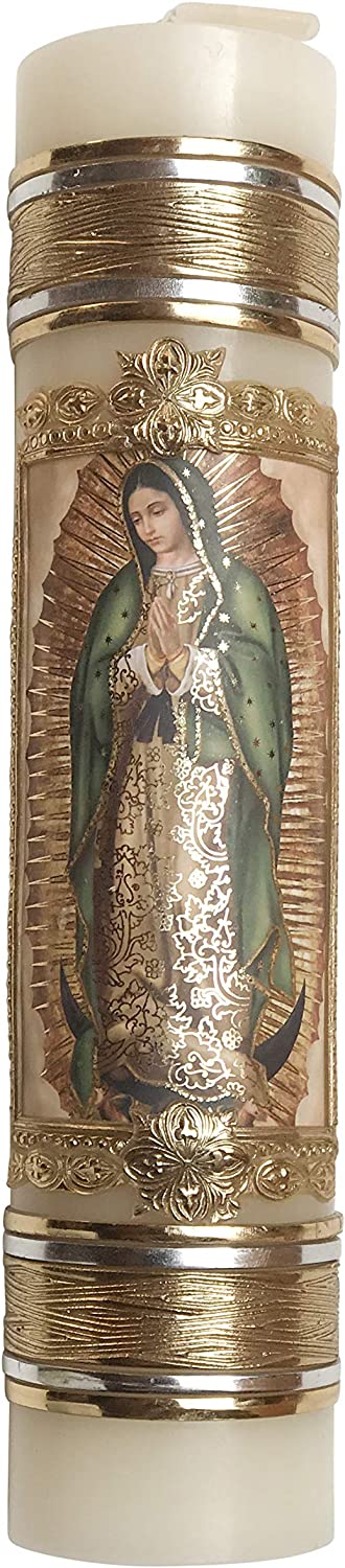 Virgen de Guadalupe Candle Our Lady of Guadalupe Handmade Prayer Candle Vela Guadalupana