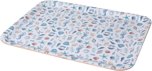 Now Designs Rectangular Serving Tray, Coastal Trees - 11 x 14 in | Willow Wood