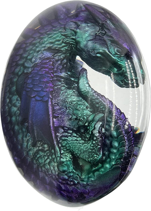 MAUNDEN Purple Dragon Egg Statue Decoration Ornament Christmas Halloween Easter Egg Gift