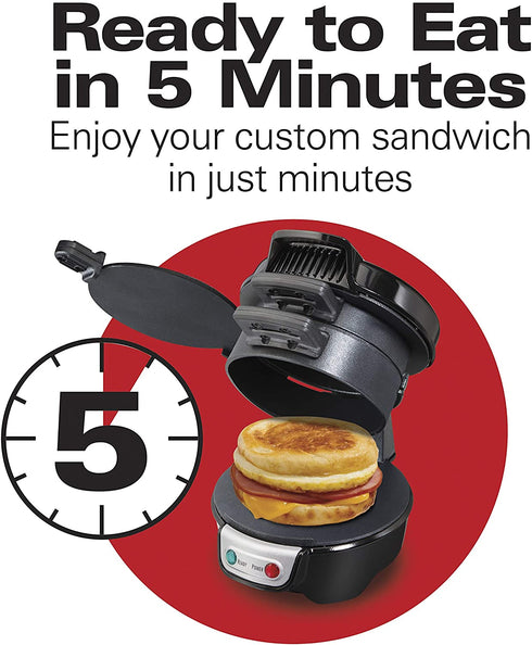 Hamilton Beach Breakfast Sandwich Maker, Black (25477)