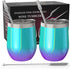 CHILLOUT LIFE Stainless Steel Wine Tumblers 2 Pack 12 oz - Double Wall Vacuum Insulated Wine Cups with Lids and Straws Set for Coffee, Wine, Cocktails (Mermaid Sparkle)