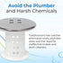TubShroom Tub Drain Hair Catcher, 2 Pack, Chrome Drain Protector and Hair Catcher for Bathroom Drains, Fits 1.5? 1.75? Bathtub and Shower Drains