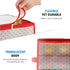 Sturdy Plastic Underbed Christmas Ornament Storage Box, 6 Trays Keeps 96 Holiday Christmas Ornaments 3" Compartments, with 2 Sided Dual Zipper Closure - Xmas Decorations Accessories,