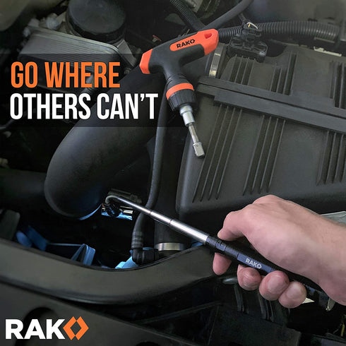 RAK Magnetic Pickup Tool - Telescoping Magnet Stick with 3 LED Lights and Extendable Neck up to 22 Inches - Gifts for Dad, Husband, Truck Driver, Handy Men or Women