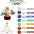 CrystalTears Chakra Crystal Money Tree Reiki Healing Crystal Gemstone Bonsai Tree Feng Shui Tree Ornament for Home Decor Wealth Good Luck 6.3"-6.6"