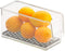 Spectrum Diversified Hexa in-Fridge Large Refrigerator Bin for Storage and Organization of Fruit Vegetables Produce and More, 8.5 x 4 x 4.25, Clear/Dark Gray