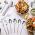 Serving Utensils Include Large Serving Spoons Slotted Serving Spoons Serving Forks Serving Tongs Soup Ladle and Pie Server Buffet Catering Serving Utensils for Dishwasher Safe (Silver, 10)