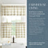 Elrene Home Fashions Farmhouse Living Buffalo-Check Tier Curtain Set for Bathroom or Kitchen Curtains, 30" x 24"(Set of 2 Tiers), Tan/White