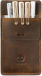 RingSun Pocket Protector for Men, Full Grain Leather Pen Protect Holder for Heavy Duty Shirts, Lab Coats, Holds Pens, Pointers, Cards, Hold 6 Pens, Pocket Protectors for Pens and Pencils