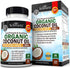 Coconut Oil Capsules 2000mg - Organic Pure Extra Virgin Unrefined Cold Pressed & Non-GMO for Healthy Skin Nails Weight Loss Hair Growth Brain Health Bloat Blood Pressure Anti Aging Digestion - 120ct