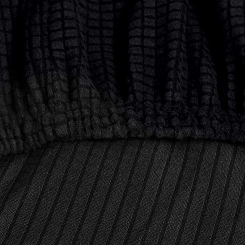 Hoomall Round Saucer Chair Cover Slipcover Only, Stretch Jacquard Moon Chair Slipcovers for Adults Saucer Chair, Removable Spandex Fabric Soft Chair Covers (Black)
