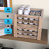 KUSOVILI Coffee Bar Station, Farmhouse K Cup Coffee Pod Organizer for Countertop, Burning Finished Solid Wood Storage Box, Coffee Sign Decor for Kitchen