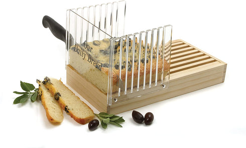 Norpro Bread Slicer with Crumb Catcher Brown .5in/1.25cm