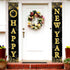 Large New Year Door Banner, 2 Pieces - 72x12 Inch, Happy New Year Banner 2022 | New Year Door Hanging Decorations | New Year Door Sign for New Years Eve Party Supplies 2022 Happy New Year Decorations