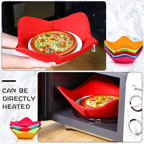 5 Pieces Bowl Cozy Holder Heat Tolerant Plate Huggers Multi Color Polyester Hot Bowl Holder Potholder Protector for Heat Soup, Rice Bowl