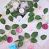 FEQO 300 Pcs Artificial Rose Leaves Silk Green Leaves Fake Leaves for Roses Flowers Leaves Artificial Leaves Bulk Greenery for Centerpieces Bouquets Wedding Party Wreath Garland Crafts