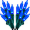 SWEET SHINE Blue LED Christmas Lights, Pack of 2 Sets 33 Ft 100 LED Green Wire Mini Lights Set, UL Certified Commercial Grade Holiday String Light (Blue)