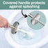 Home Intuition Modern Brushed Stainless Steel Toilet Brush & Holder Set, Bathroom Bowl Scrubber with Holder, 2 Pack