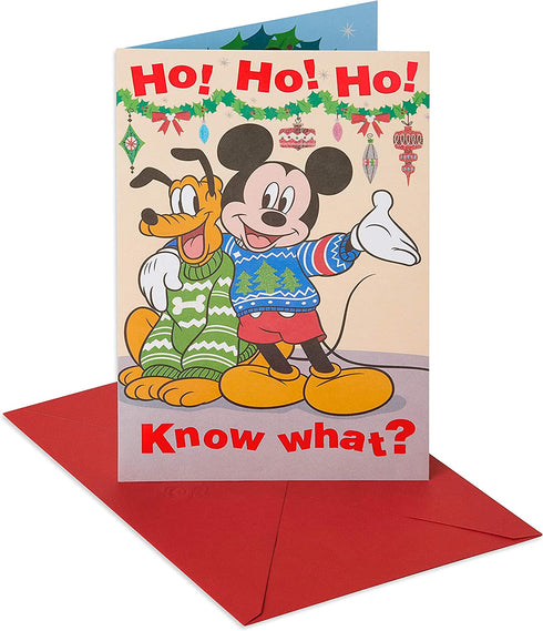 American Greetings Disney Christmas Card for Kids (Mickey Mouse, Santa's Nice List)